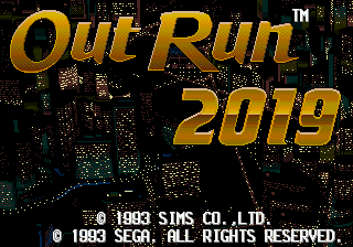 OutRun 2019 (USA) Title Screen